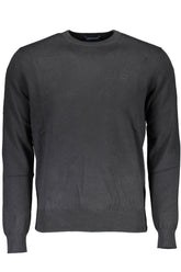 North Sails Eco-Friendly Embroidered Black Sweater