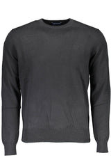 North Sails Eco-Friendly Embroidered Black Sweater