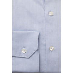 Bagutta Light Blue Cotton Men Shirt