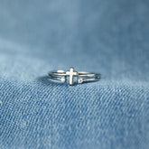 925 Sterling Silver Cross Ring