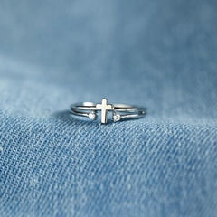 925 Sterling Silver Cross Ring