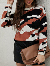 Round Neck Dropped Shoulder Sweater