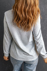 Graphic Round Neck Long Sleeve T-Shirt