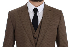 Green Polka Wool Stretch Blazer