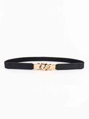 Zinc Alloy Buckle Elastic PU Belt