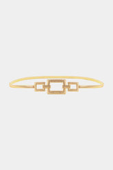 Square Shape Zinc Alloy Buckle Iron Belt