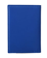 Blue Leather Bifold Wallet