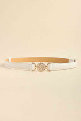Rhinestone Decor PU Leather Belt