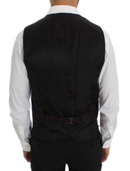 Purple Wool Blend Formal Vest