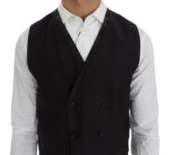 Purple Wool Blend Formal Vest