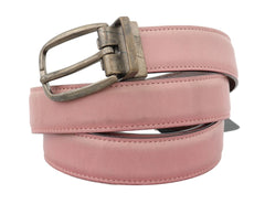 Pink Shiny Leather Gold Vintage Buckle Belt
