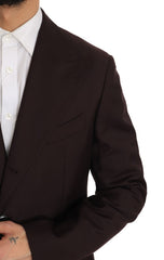Bordeaux Wool Two Button Slim Fit Suit