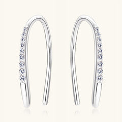 Moissanite 925 Sterling Silver U Shape Earrings
