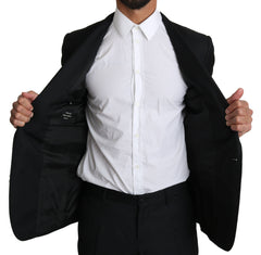 GOLD Black 2 Piece FOX Embroidered Suit