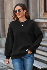 Round Neck Dropped Shoulder Sweatshirt