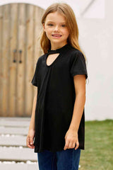 Girls Cutout Short Sleeve T-Shirt