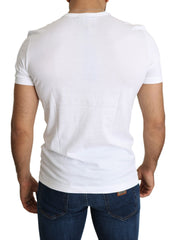 White Cotton Top Paradiso Crown Mens T-shirt