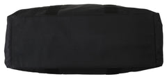 Black Travel Tote Shoulder Borse Leather Nylon Bag