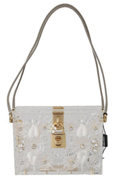 Transparent Crystal Plexi Borse Clutch Padlock BOX Bag