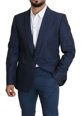 Blue Slim Fit Single Breasted MARTINI Blazer