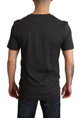 Gray Cashmere Motive Crewneck T-shirt