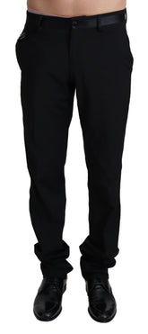 Black Virgin Wool Dress Formal Trouser Pants