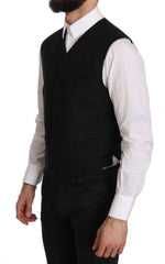 Black Formal Dress Waistcoat Gillet Vest