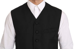 Black Formal Dress Waistcoat Gillet Vest