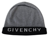 Gray Cotton Cashmere Unisex Women Beanie Winter Hat
