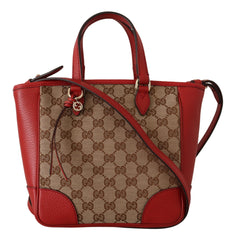 Red Calf Leather & Canvas GG Guccissima Crossbody Bag