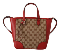 Red Calf Leather & Canvas GG Guccissima Crossbody Bag