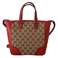 Red Calf Leather & Canvas GG Guccissima Crossbody Bag