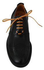 Black Orange Formal Dress Oxford Shoes
