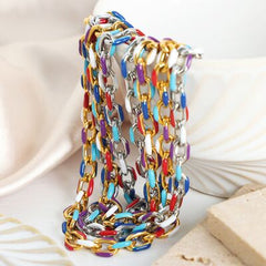 Titanium Steel Oil Drip Chain Bracelet