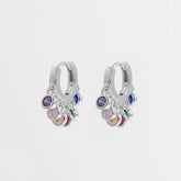 Zircon 925 Sterling Silver Huggie Earrings