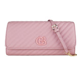 Pink Calf Leather Crossbody Shoulder Bag