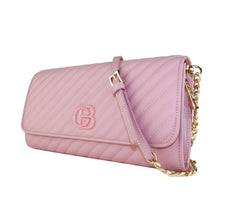 Pink Calf Leather Crossbody Shoulder Bag