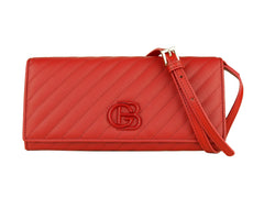 Red Calf Leather Crossbody Shoulder Bag