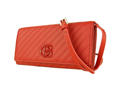 Red Calf Leather Crossbody Shoulder Bag