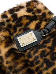 DOLCE & GABBANA Sicily Medium Leo Pellicciotto Faux-Fur Satchel Bag