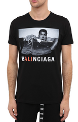 Black Cotton Brand Design T-Shirt