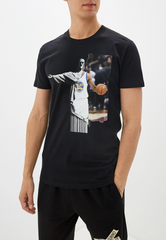 Black Cotton Brand Design T-Shirt