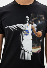 Black Cotton Brand Design T-Shirt