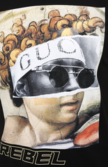 Black Cotton Brand Design T-Shirt