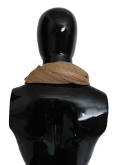 GF Ferre Elegant Men's Brown Neck Wrap Shawl Scarf