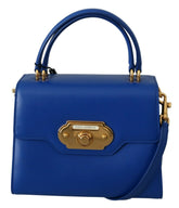 Blue Leather Crossbody Purse Women WELCOME Purse Bag