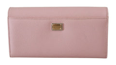 Pink Leather L'amore Bifold Continental Clutch Wallet