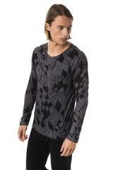 Byblos Black and Grey Geometric Sweater