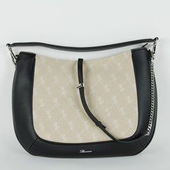 Blumarine Black and Beige Diane Handbag with Insert and Detachable Strap