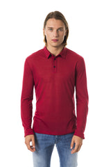 Amaranto Red Long Sleeve Polo Shirt